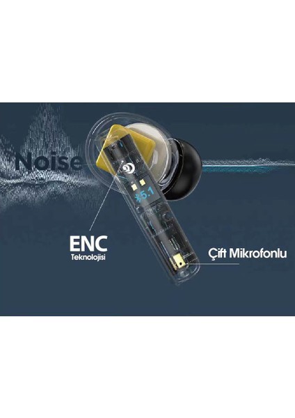 Xiaomi Redmi Note 10 / Note 11 / Note 12 / Note 13 Uyumlu Çift Mikrofonlu Elegant Bluetooth Kulaklık