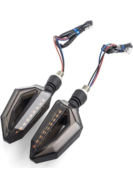 Amerikan Park Modüllü Çift Renk Motosiklet Sinyal LED Takımı 12V Drl Universal