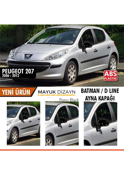 Peugeot 207 2006-2012 Batman Yarasa Ayna Kapağı --Mayuk Dizayn--