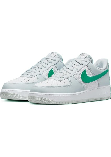 Air Force 1 '07 Unisex Leather Hakiki Deri Sneaker Erkek Ayakkabı Beyaz Yeşil Swoosh modelleri