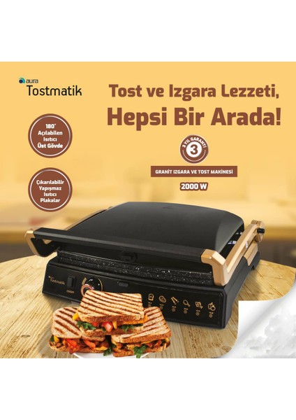 Tostmatik Siyah-Gold