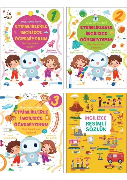 Etkinliklerle İngilizce Öğreniyorum - Resimli İngilizce Sözlük 4'lü Set fırsatları