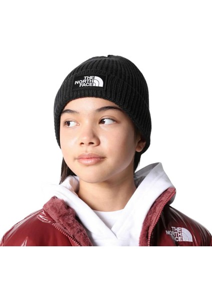 Kids Tnf Box Logo Cuffed Beanie Çocuk Bere modelleri