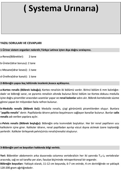 Anatomi ve Fizyoloji Konu Anlatımlı Soru Bankası