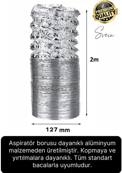 2'li Premium Yırtılmaz Kopmaz Ankastre Aspiratör Davlumbaz Havalandırma Borusu Alüminyum Folyo Bant fiyatları