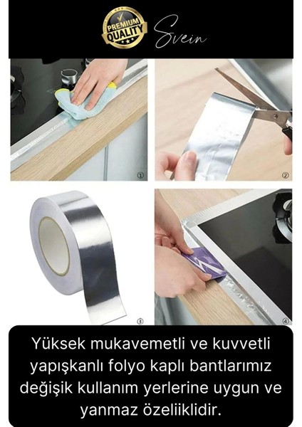 2'li Premium Yırtılmaz Kopmaz Ankastre Aspiratör Davlumbaz Havalandırma Borusu Alüminyum Folyo Bant indirimleri