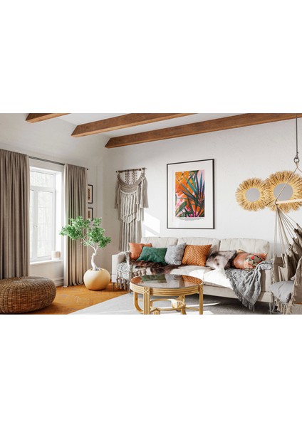 Bitki ve Ağaç Figürlü Dijital Baskı Tablo - Dekoratif Duvar Sanatı modelleri