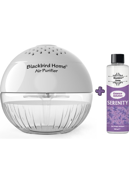 Işıklı Hava Temizleyici Küre Beyaz + 150 ml Serenity Küre Solüsyonu