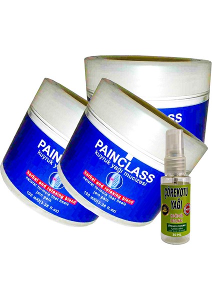 Painclass Kuyruk Yağı Kremi 3AD Relax Blend Bakım Kremi CRK:049 + Yanında Hediye 30 ml Çörek Otu Yağı