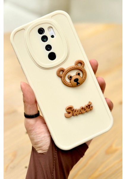 Redmi Note 8 Pro Ayıcık Desenli Sevimli 3 Boyutlu Tatlı Şirin Kamera Korumalı Silikon Shape Kılıf