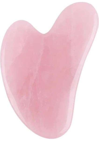 Pembe Kuvars Gua Sha Doğal ve Gerçek Yüz Masaj Taşı