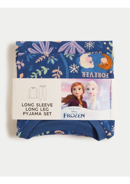 Marks & Spencer Saf Pamuklu Disney Frozen:pijama Takımı (2-7 Yaş)