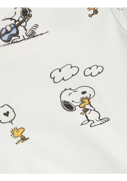 Saf Pamuklu Snoopy:pijama Takımı (6-16 Yaş)