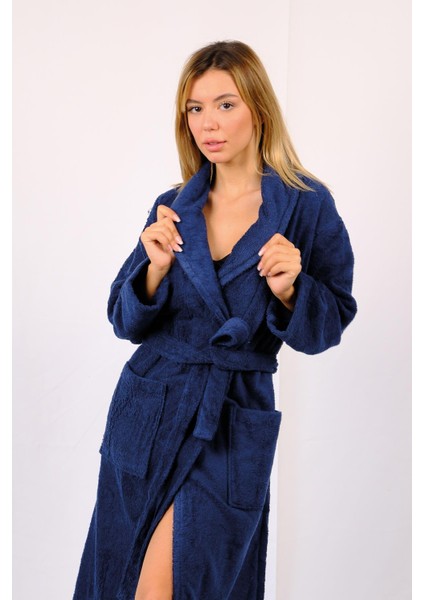 %100 Organik Pamuk Şalyaka Ekstra Yumuşak Kadın Bornoz