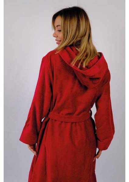 %100 Organik Pamuk Kapüşonlu Ekstra Yumuşak Kadın Bornoz modelleri