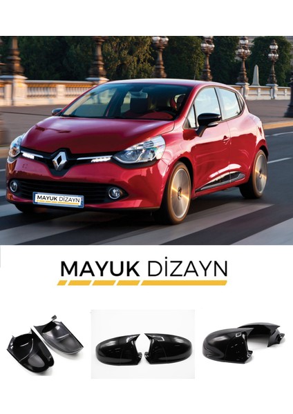 Renault Clio 4 (2012-2019) Uyumlu Batman Ayna Kapağı Ve Montaj Bandı