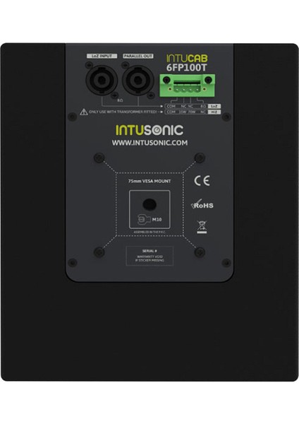 Intusonıc 6FP100T (Loz Black) duvar Tipi Hoparlör fiyatları