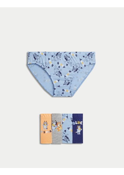 Saf Pamuklu Bluey:trade_mark: 5'li Külot (2-8 Yaş)