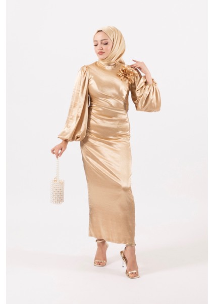 Sanna Broş Detay Abiye Gold