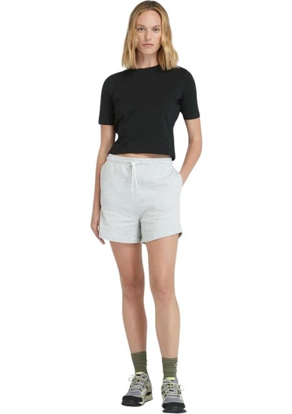 Loop Back Sweatshorts Lıght Grey Melange Kadın Şort