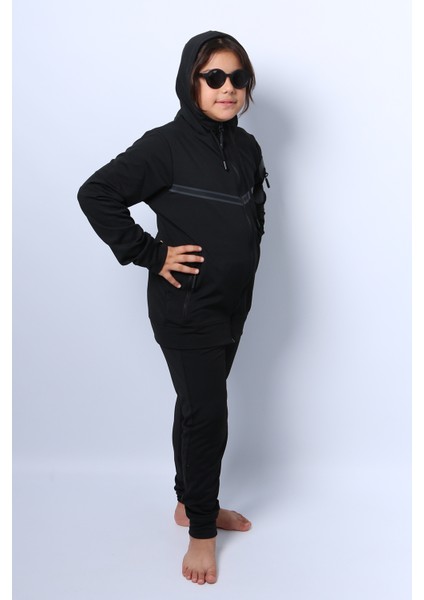 Kız Çocuk Eşofman Takımı Kapşonlu Fermuarlı Ribanalı C59 fiyatları