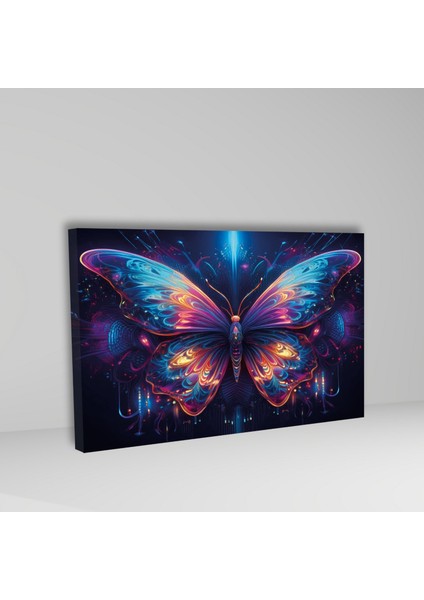 Tekli Yatay Kanvas Duvar Tablosu Modern Soyut Kelebek Tasarımı fiyatları