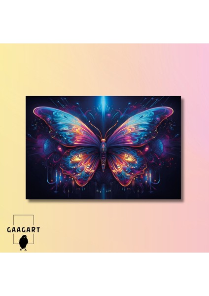 Tekli Yatay Kanvas Duvar Tablosu Modern Soyut Kelebek Tasarımı modelleri