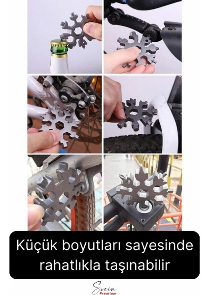 Çok Amaçlı Metal Kar Tanesi Tornavida Seti Taşınabilir Pratik Alyan Takımı 18 In 1 Anahtarlık Açıcı fiyatları