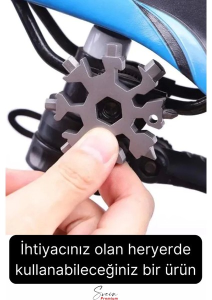 Çok Amaçlı Metal Kar Tanesi Tornavida Seti Taşınabilir Pratik Alyan Takımı 18 In 1 Anahtarlık Açıcı modelleri