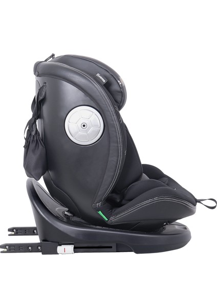 Ultimate 360 ° Dönebilir Yatabilir 0-36 Kg Deri Oto Koltuğu ISOFIX/SIP/LATCH Siyah