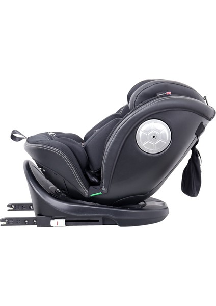 Ultimate 360 ° Dönebilir Yatabilir 0-36 Kg Deri Oto Koltuğu ISOFIX/SIP/LATCH Siyah