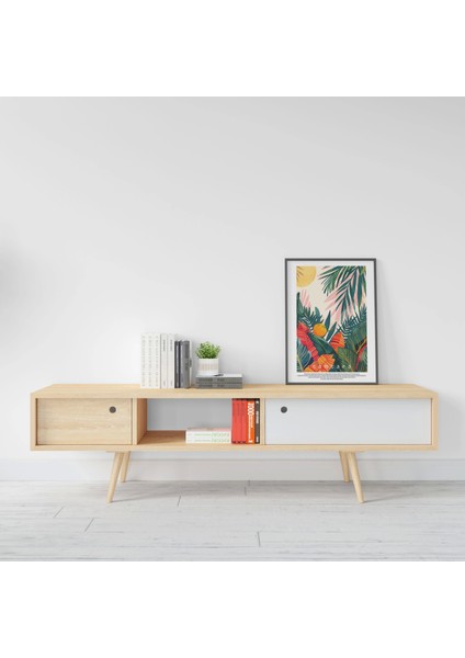 Yeşil Botanik Sanatı - Dijital Baskılı Modern Çerçeveli Tablo