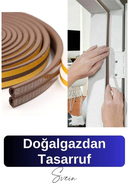 Kapı Pencere Fitili Soğuk Izolasyon Bandı Kendinden Yapışkanlı Güçlü Kauçuk Yalıtım Bant 2X10=20 mt