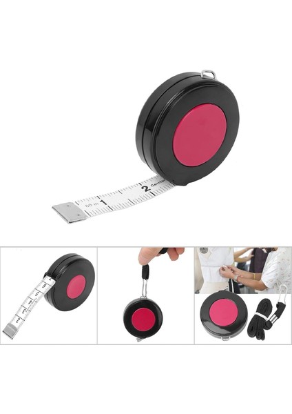 Askılı Otomatik Mezura Rondo Otomatik Mezura 150 cm Vücut Ölçüm Mezurası Askılı Ipli modelleri