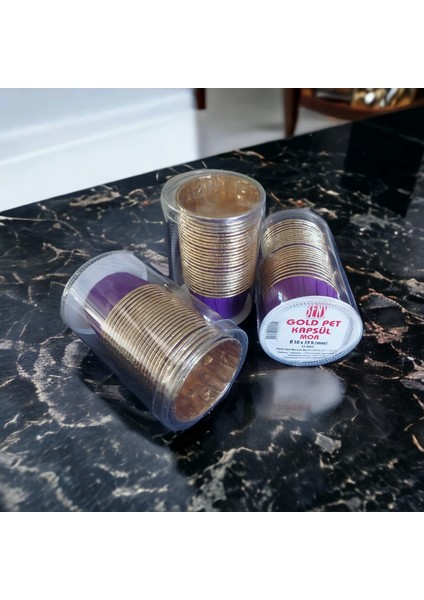 Cup Cake | Sufle Kapsülü | Muffin Kapsülü Mor Asetatlı 25 Adet (50X39mm) modelleri