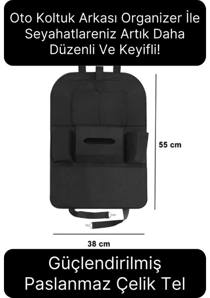 Oto Koltuk Arkası Organizer Düzenleme Çok Gözlü Istifleme Depolama Oto Kılıf Keçe Dayanıklı Cepli modelleri