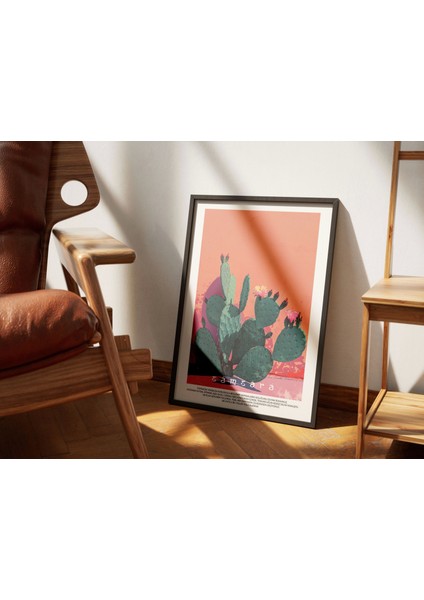 Yeşil Botanik Sanatı - Dijital Baskılı Modern Çerçeveli Tablo