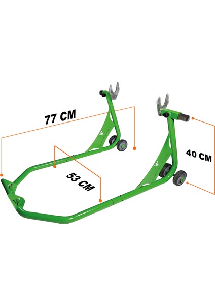 Motosiklet Arka Kaldırma Standı Rs1 Yeşil