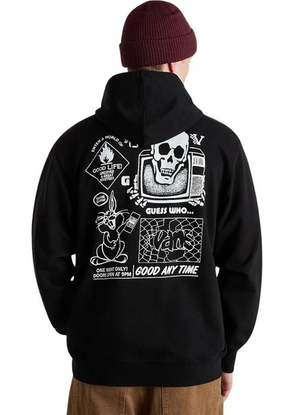 Crazy Eddy 66 Loose Po Erkek Siyah Sweatshirt