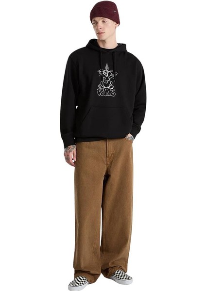 Crazy Eddy 66 Loose Po Erkek Siyah Sweatshirt