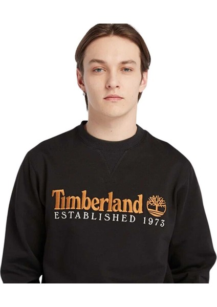 Established 1973 Embroidery Logo Brush B Erkek Sweatshirt indirimleri