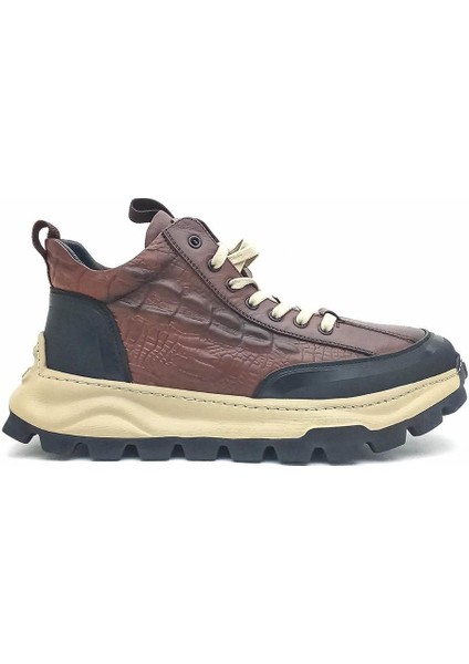 24K542 Erkek Sneaker Spor Ayakkabı-Kahverengi fiyatları
