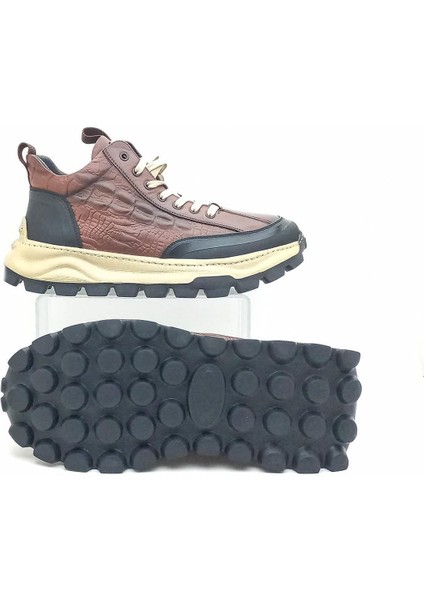 24K542 Erkek Sneaker Spor Ayakkabı-Kahverengi indirimleri