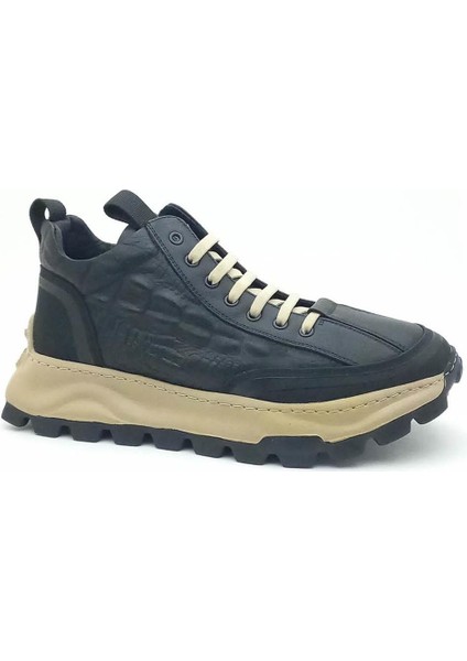 24K542 Erkek Sneaker Spor Ayakkabı-Siyah