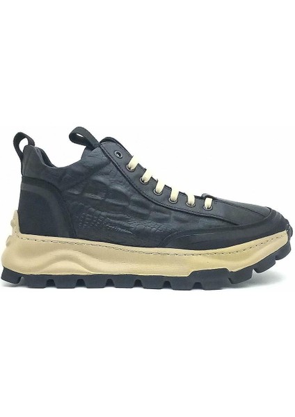 24K542 Erkek Sneaker Spor Ayakkabı-Siyah