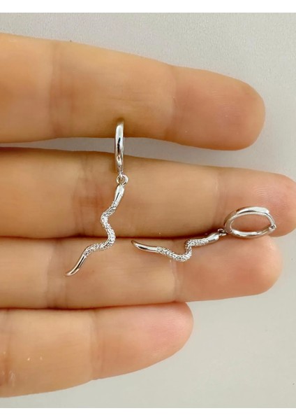 Yılan Sallantılı 1 Adet Helix Kıkırdak Lobe Uyumlu Halka Piercing Küpe