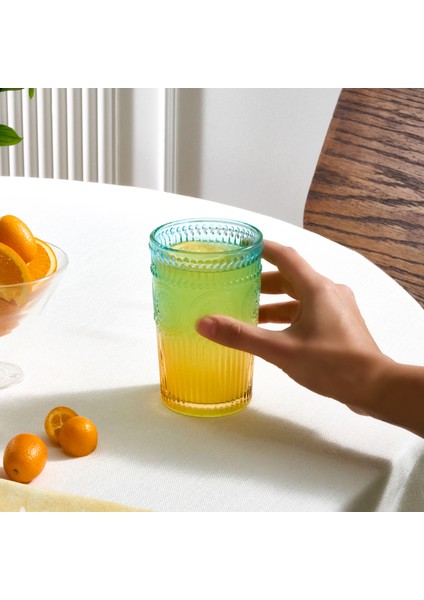 Sunflower Meşrubat Bardağı - Mavi Sarı - 332 ml modelleri