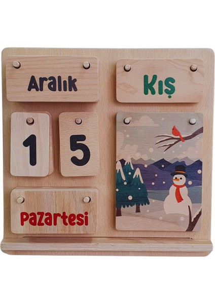 Gg Toys - Ahşap Takvim (Gün - Ay - Mevsim) (Her Yıla Uygun) fiyatları