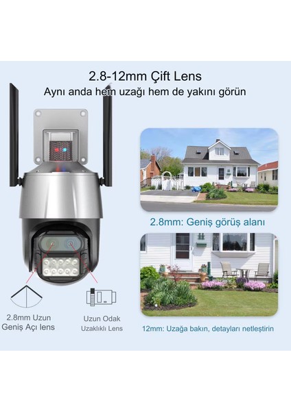 Çakarlı Full Hd 8x Zomm Speed Dome Kablosuz Dış Mekan Güvenlik Kamerası CMR45 indirimleri