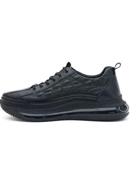 24K504 Siyah Erkek Sneaker Rahat Spor Ayakkabı-Siyah modelleri